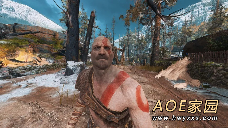 《战神4》PC版Mod去掉奎爷胡子 老父亲更加霸气