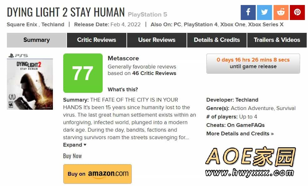 《消逝的光芒2》IGN 7分：bug太多、主线剧情可遗忘