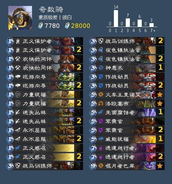 炉石传说奇数骑卡组怎么搭配