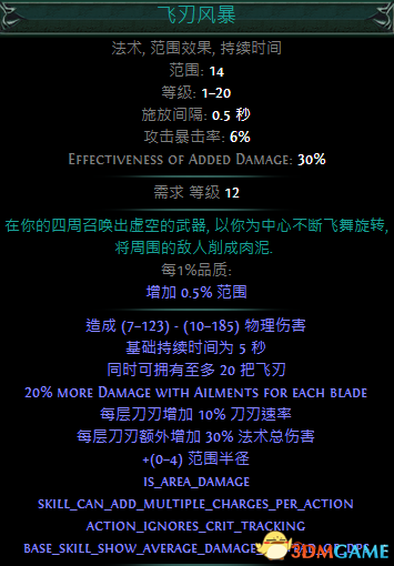 流放之路游侠BD飞刃风暴介绍（装备天赋推荐和玩法攻略）